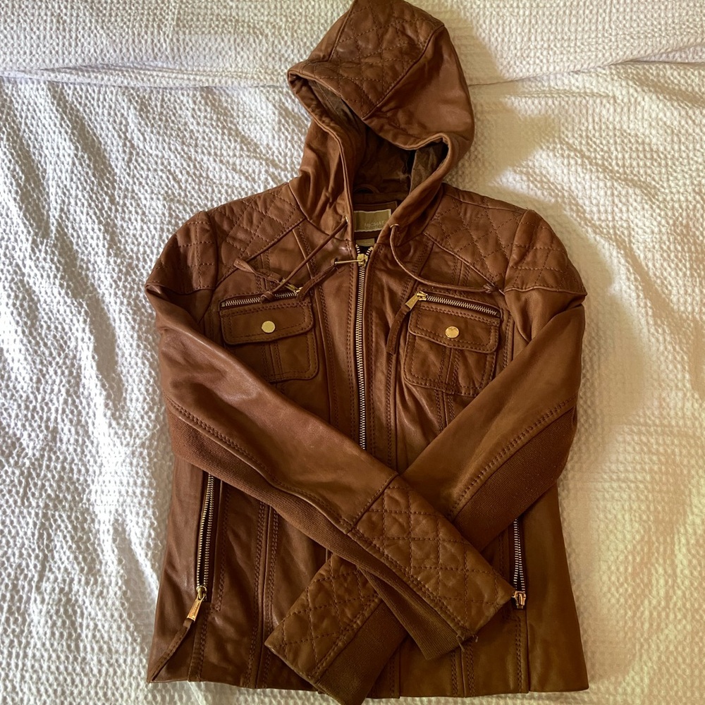 Michael kors leather jacket